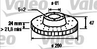 VALEO 186715 Brake Disc